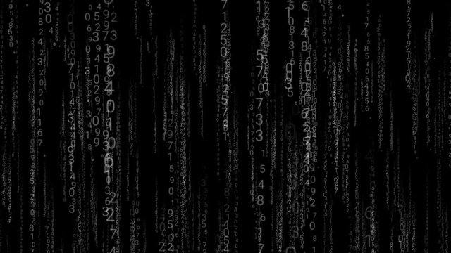 PNG alpha.Matrix digital background.Futuristic technological abstract matrix with running digital code text.Good for news intro screensaver.Camera zoom in.Type 1