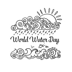 postcard, poster or banner to the World Water Day