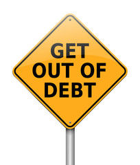 Get out of debt concept.
