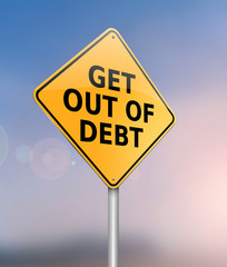 Get out of debt concept.