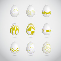 green Easter Eggs vector