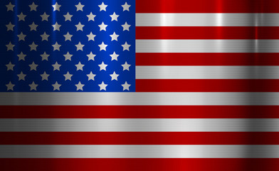 USA Flag Metallic Texture Abstract Background