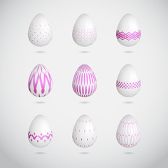 pink Easter Eggs vector