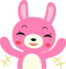 うさぎさん　笑う
