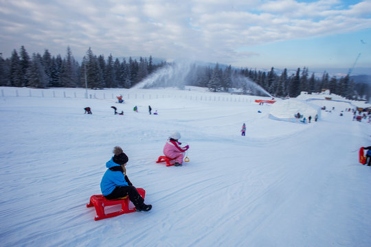 boarding  in Zakopane , kids .TATRY .