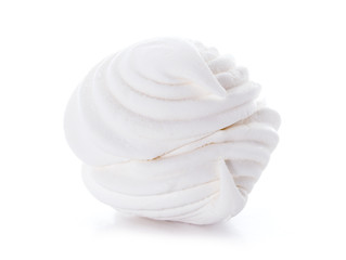 white sweet tasty zephyr marshmallows isolated on white background