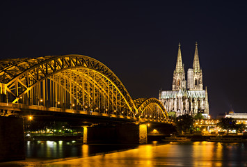 Cologne Cathedral And Bridge, Germany