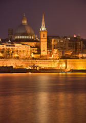 Obraz na płótnie Canvas Valletta At Night, Malta