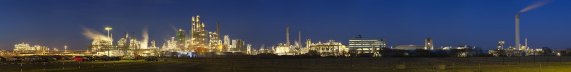 Refinery Panorama At Night