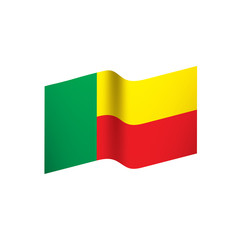Benin flag, vector illustration