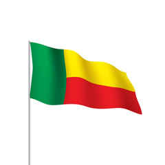 Benin flag, vector illustration