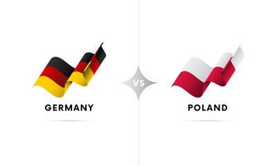 Germany versus Poland. Football. Vector illustration.