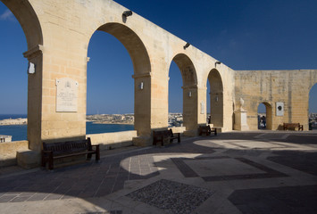 Fototapeta na wymiar Upper Barracca Gardens, Valletta, Malta
