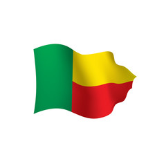 Benin flag, vector illustration