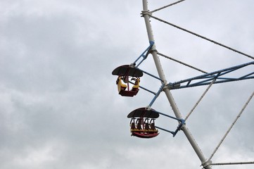 Obraz premium cabs on the Ferris wheel