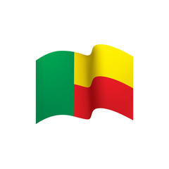 Benin flag, vector illustration