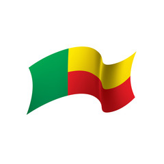 Benin flag, vector illustration