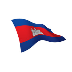 Cambodia flag, vector illustration