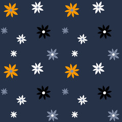 Abstract flowers seamless pattern. For print, fashion design, wrapping wallpaper