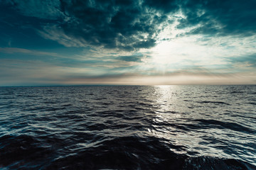 Obraz premium seascape sea horizon and sky.