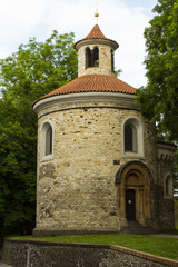 Fototapeta na wymiar Medieval tower in the historic district of Visegrad. Prague Czech Republic