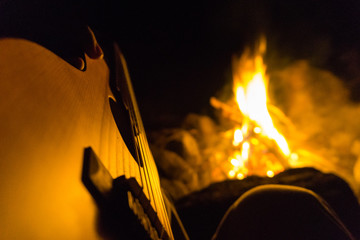 Guitar at the Campfire
