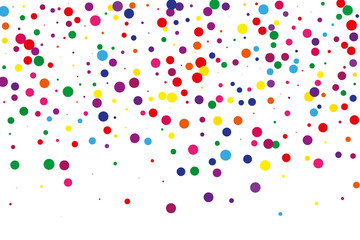 Festival pattern with color round glitter, confetti. Random, chaotic polka dot. Bright background  for party 