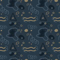 Kids abstract funny seamless pattern. For print, fashion design, wrapping, wallpaper