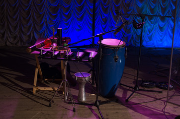 Blue conga And other musical instruments