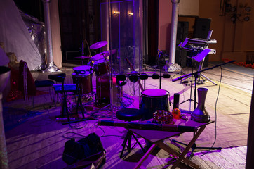 Blue conga And other musical instruments