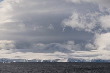 Antarctic landscape view from sea