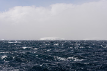 Antarctic landscape view from sea