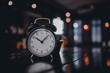 Black Clock Style Vintage Time Clock