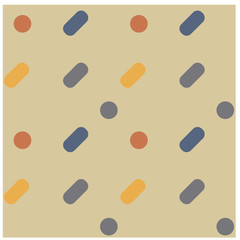Simple and round friendly seamless pattern. Design for print, fabric, textile. Seamless wallpaper.