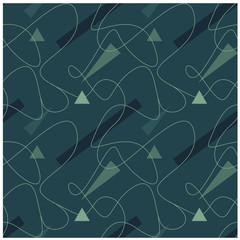 Line curves geometric seamless pattern. Design for print, fabric, textile. Seamless wallpaper