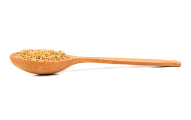 Seeds fenugreek in spoon