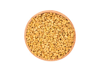 Grains of fenugreek in bowl