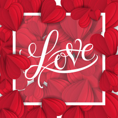 Symbol of love on sweet background