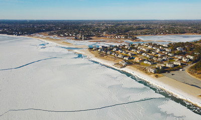 Frozen Ocean at Cape Cod, Massachusetts