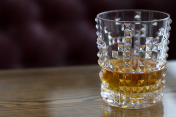 Wiskey in glass.