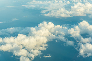 Blue sky with flufy landscape nature