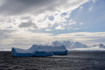Antarctic landscape with iceberg