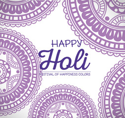 happy holi festival colors vector illustration design