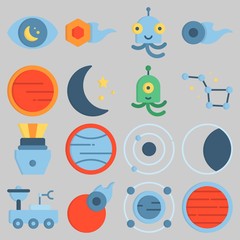 Icon set about Universe with keywords orbit, mars, uran, moon, neptune and capsule © Orxan