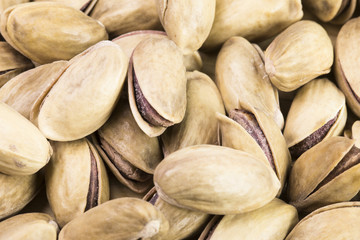Green fresh pistachios as texture. 