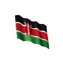 Obraz premium Kenya flag, vector illustration