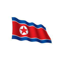 North Korea flag, vector illustration