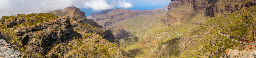 Panorama-Aufnahme des Teno-Gebirges im Westen Teneriffas