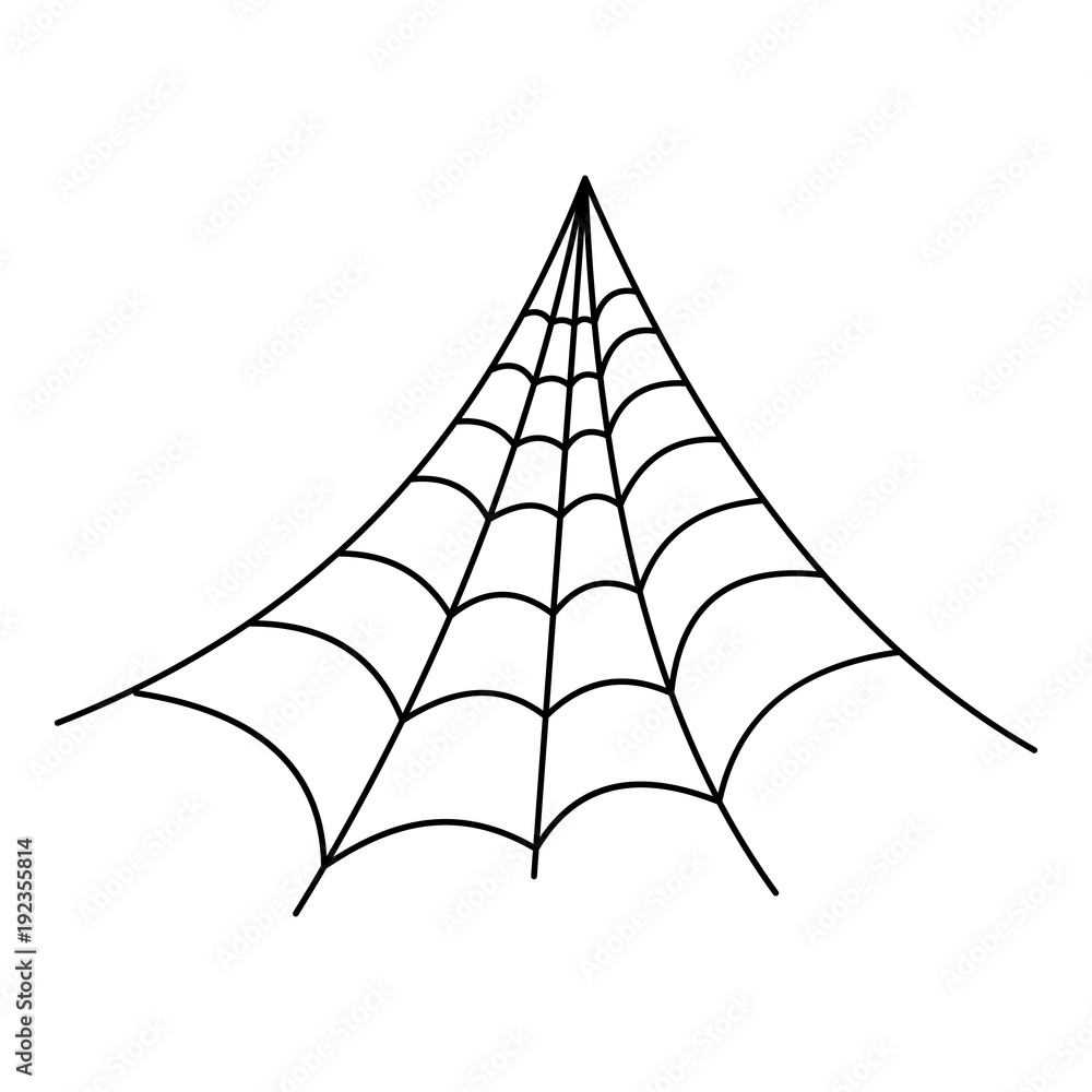 Aufkleber strong spiderweb icon. outline illustration of strong spiderweb vector icon for web