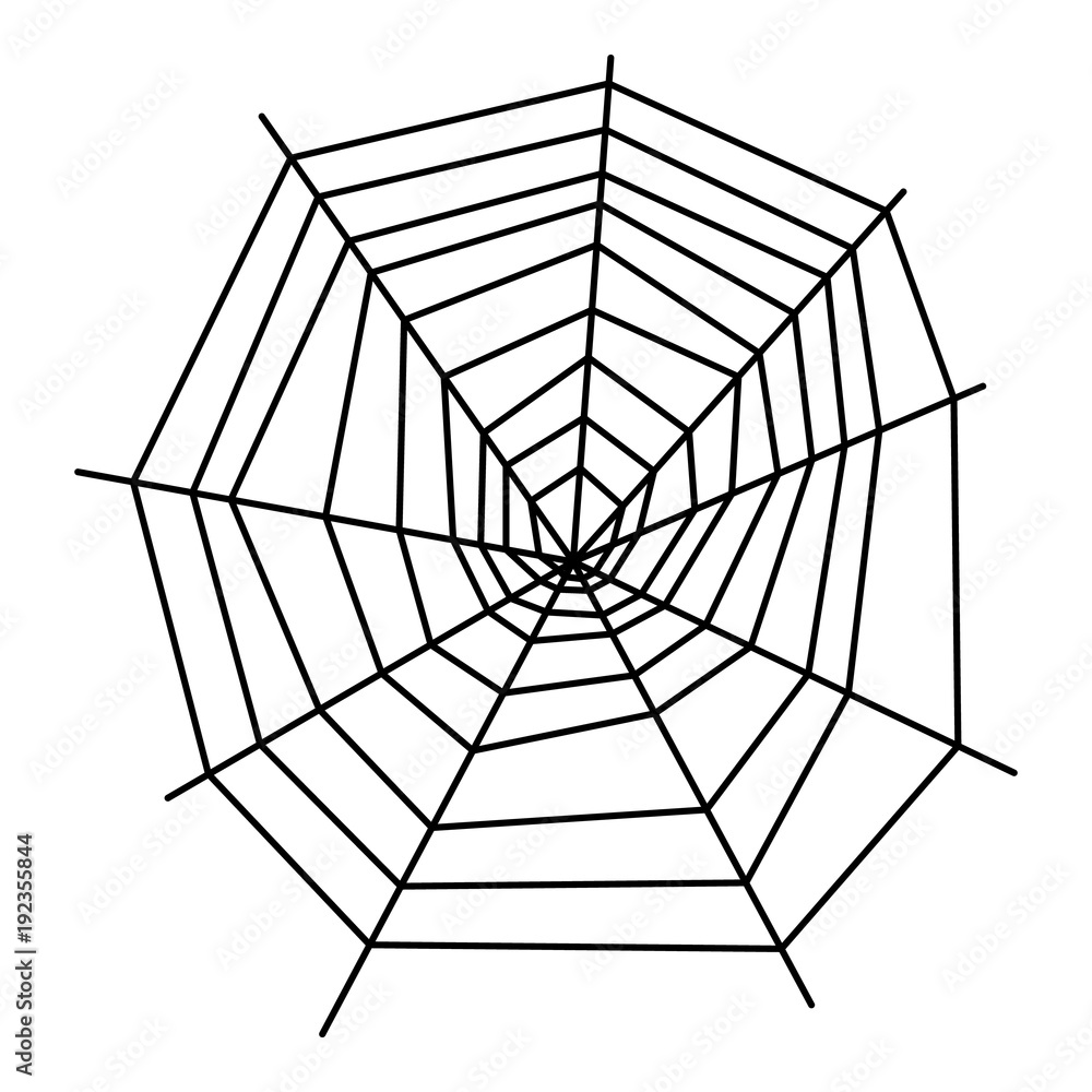 Poster formed spiderweb icon. outline illustration of formed spiderweb vector icon for web